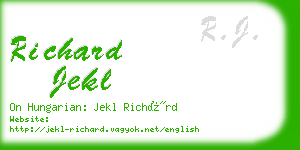 richard jekl business card